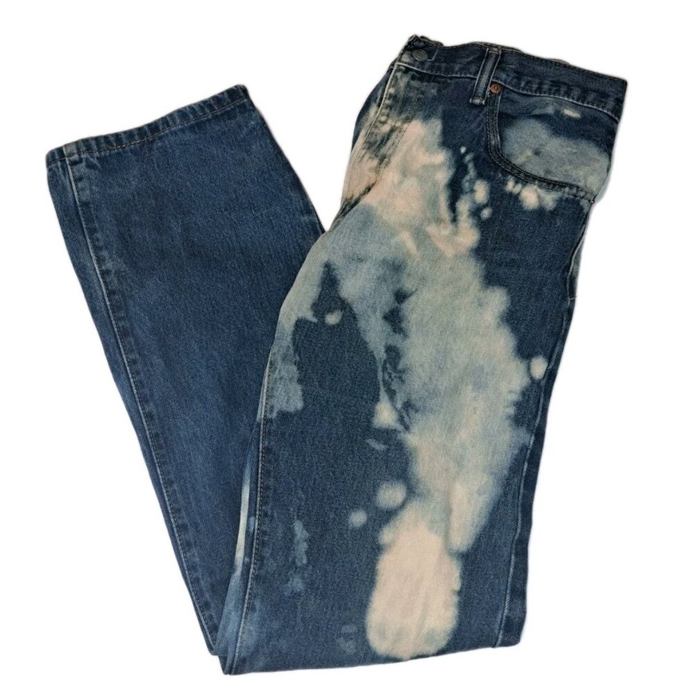 Levi's 517 Mens Blue Jeans 33x34 Custom Bleached